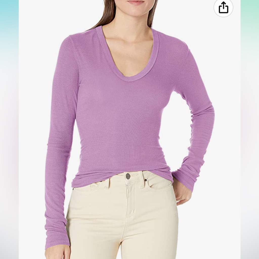 Enza Costa Stretch Silk Rib Fitted U Neck